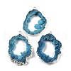 Dyed Nuggets Natural Druzy Geode Agate Big Pendants G-M287-10-S-1