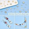 Unicraftale 80Pcs 8 Style 304 Stainless Steel Fancy Bead Caps STAS-UN0038-81-5