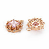 Rack Plating Brass Micro Pave Clear Cubic Zirconia Pendants X-KK-T060-61-RS-3