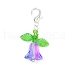8Pcs Tulip Acrylic & Glass Pendant Decorations HJEW-JM03081-02-3