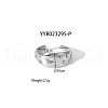 Geometric Stainless Steel Open Cuff Rings with Irregular High-end Feel NH8943-8-1