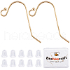 Beebeecraft 6Pcs Brass Earring Hooks KK-BBC0013-80-1