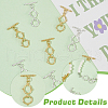BENECREAT 2 Colors Brass Toggle Clasps KK-BC0013-94-4