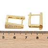 Rectangle Brass Micro Pave Clear Cubic Zirconia Hoop Earrings EJEW-L299-07G-5