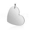 Anti-Tarnish 304 Stainless Steel Stamping Blank Tag Pendants STAS-I311-26P-1