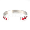 Tarnish Resistant 304 Stainless Steel Cuff Bangles BJEW-Q684-11A-3
