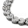 Electroplated Natural Lava Rock Beads Strands G-Q1009-G01-01C-3