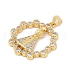 Brass Clear Cubic Zirconia Nossa Senhora Aparecida Pendants KK-U058-54G-2