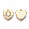 Brass Micro Pave Clear Cubic Zirconia Charms KK-N231-234O-NF-2