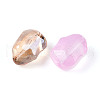 Transparent Electroplate Glass Beads EGLA-T025-06M-2