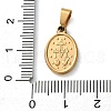 201 Stainless Steel Pendants STAS-U053-08E-G-3