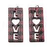 Printed Wood Pendants FIND-R050-02I-1