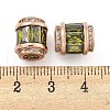 Rack Plating Brass Micro Pave Cubic Zirconia European Beads KK-F089-31RG-05-3