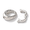 Oval Rack Plating Brass Fold Over Clasps KK-A225-03B-P-2