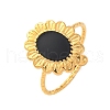 304 Stainless Steel Enamel Cuff Rings RJEW-D306-31G-2