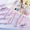 Olycraft 3Pcs 3 Style Transparent Acrylic Beads and Glass Seed Beads Mobile Strap KEYC-OC0001-18-5
