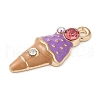 Light Gold Plated Alloy Enamel Pendants ENAM-U001-02F-KCG-2