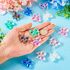  12Pcs 6 Colors Luminous UV Plating Rainbow Iridescent Acrylic Beads OACR-TA0001-50-15