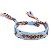 Polyester-cotton Braided Rhombus Pattern Cord Bracelet FIND-PW0013-001A-20-1