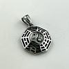 Trendy Hip Hop Nightclub Bar Tai Chi Yin-yang Stainless Steel Pendant Necklaces for Men YK7824-5