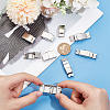 Unicraftale 12Pcs 3 Styles 201 Stainless Steel Watch Band Clasps STAS-UN0059-76-4