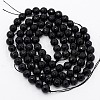 Black Stone Beads Strands G-I087-8mm-2