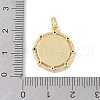 Brass Micro Pave Clear Cubic Zirconia Pendants KK-P273-15B-G-3