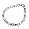 Fashionable 304 Stainless Steel Side Twisted Chain Bracelets STAS-A028-B073P-1