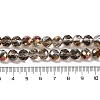 Half Golden Plated Electroplate Beads Strands EGLA-H104-08A-HP02-4