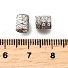 925 Sterling Silver Micro Pave Clear Cubic Zirconia Beads STER-F061-03A-P-2