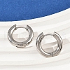 202 Stainless Steel Polishing Hoop Earrings EJEW-M106-02P-08-2