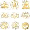 Olycraft 9Pcs 9 Styles Chakra Nickel Self-adhesive Picture Stickers DIY-OC0004-29-1