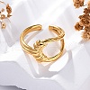 Ring 304 Stainless Steel Open Cuff Ring RJEW-Z082-01D-G-1