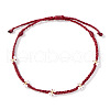 Vintage Glass Beaded Pearl String Adjustable Bracelet for Girl TG8813-2-1