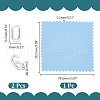 Unicraftale 2Pcs Oval Spring Gate Rings FIND-UN0003-34B-3