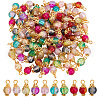120Pcs Glass Pendant PALLOY-HY00005-1