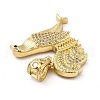 Brass Micro Pave Cubic Zirconia Pendants KK-H433-23G-3