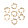Brass Spring Gate Rings X-KK-T014-90G-1