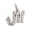 Brass Micro Pave Cubic Zirconia Charms KK-E077-02P-10-2