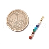 Chakra Natural Amethyst & Tiger Eye & Red Jasper & Lapis Lazuli & Apatite & Malachite & Sunstone Faceted Round Beaded Pendants PALLOY-JF03559-01-2