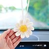 Fingerinspire 2Pcs Handmade Crochet Cotton Daisy Decoration HJEW-FG0001-10-3