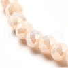 Faceted Glass Rondelle Beads Stretch Bracelet for Kid BJEW-JB06807-16-3