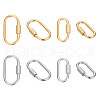 Unicraftale 4Pcs 4 Style Ion Plating(IP) 304 Stainless Steel Screw Carabiner Lock Charms STAS-UN0053-30-1