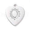 Non-Tarnish 304 Stainless Steel Pendant Cabochon Settings STAS-G287-11P-2