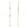 Brass Dangle Stud Earrings EJEW-JE03854-1