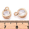 Flat Round Alloy Charms ZIRC-R007-054A-03-3