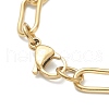 304 Stainless Steel Paperclip Chain Necklaces NJEW-I245-09G-3