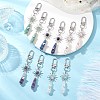 Copper Wire Wrapped Natural Gemstone Pointed Bullet Pendant Decorations HJEW-JM03103-2