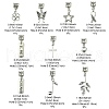 10Pcs 10 Styles Tibetan Style Alloy European Dangle Charms PALLOY-FZ00003-4