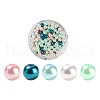 300Pcs Baking Painted Pearlized Glass Pearl Round Beads HY-FS0001-04-1
